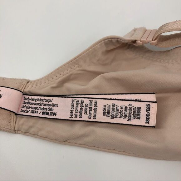 Victorias Secret T-Shirt Push-Up Full Coverage Bra 38DD Nude Cream - Picture 6 of 10